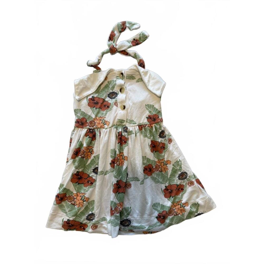 Baby Girl  6-12m Kate Quinn Bamboo Floral Halter Dress with Buttons